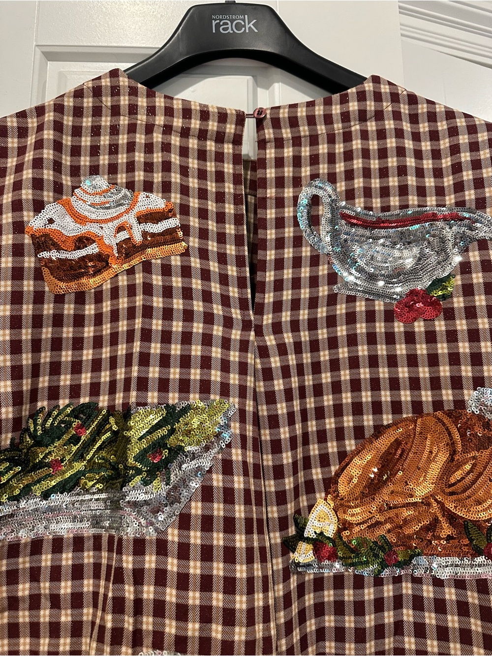 Queen of Sparkles Plaid Sequin Thanksgiving Dress - Picture 6 of 6